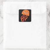 Jellyfish Medusa Cnidar Zee Ocean Gift Vierkante Sticker (Tas)
