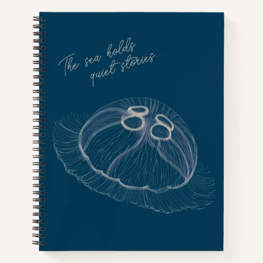 Jellyfish Notitieboek - "Het Zee bevat stille verh (Voorkant)