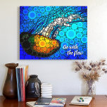 Jellyfish Ocean Go met het stroomscript kleurrijk Canvas Afdruk<br><div class="desc">"Ga door met de stroom." Neem een les uit deze oranje gele kwal die rondzweeft in de turkooisblauwe oceaan en laat het leven zijn gang gaan wanneer je kijkt naar dit kleurrijke, inspirerend citaat, fotokunstcanvas. Het maakt een groot opwindend en inspirerend geschenk! U kunt deze canvaswandkunst eenvoudig personaliseren, plus ik...</div>