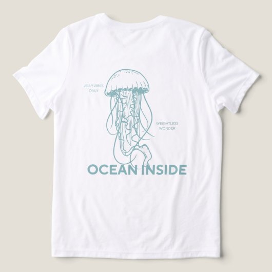 Jellyfish Ocean Vibes Tri-Blend Shirt (Design achterkant)