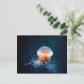 Jellyfish Onderwater - Donkere gloed Briefkaart (Staand voorkant)