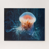 Jellyfish Onderwater - Donkere gloed Legpuzzel (Horizontaal)