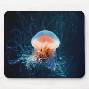 Jellyfish Onderwater - Donkere gloed Muismat
