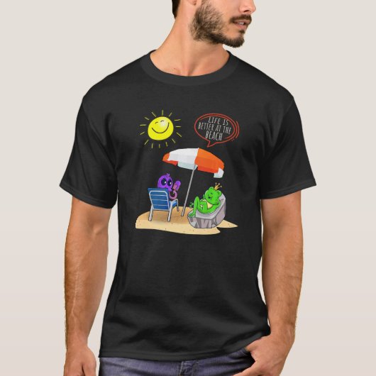 Jellyfish ontmoet me bij de Beach Meme Fun Kikker  T-shirt (Voorkant)