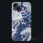 Jellyfish op marineachtergrond iPhone 13 hoesje<br><div class="desc">Jellyfish op marineachtergrondartiest: Grace Popp</div>