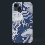Jellyfish op marineachtergrond iPhone 13 hoesje<br><div class="desc">Jellyfish op marineachtergrondartiest: Grace Popp</div>
