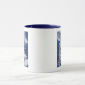 Jellyfish op marineachtergrond mok (Midden)