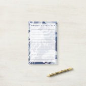 Jellyfish op marineachtergrond post-it® notes (Op bureau)