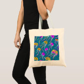 Jellyfish Pattern Canvas tas (Voorkant (product))