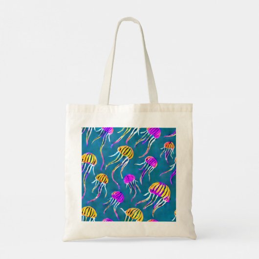 Jellyfish Pattern Canvas tas (Achterkant)
