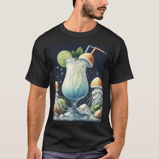 Jellyfish Pina Colada, Realisme T-shirt (Voorkant)