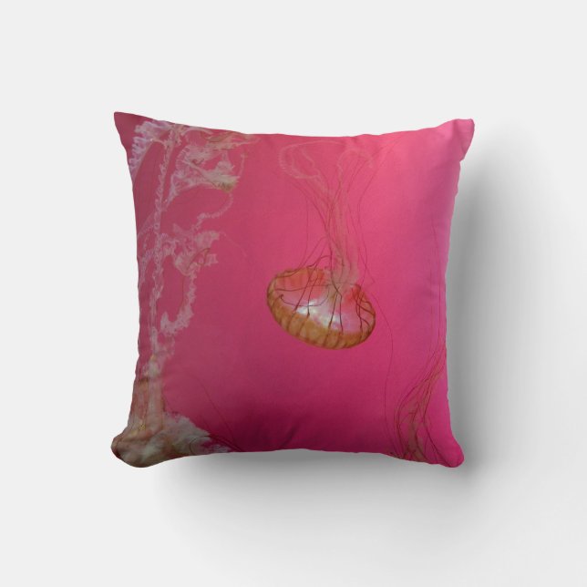 Jellyfish Pink Kussen (Voorkant)