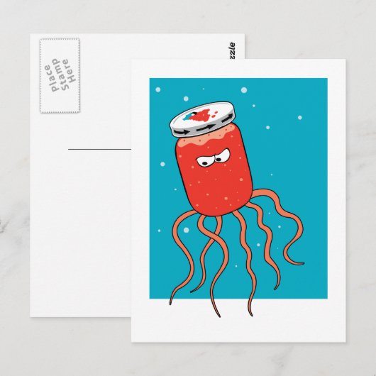 Jellyfish Pun Briefkaart (Voorkant / Achterkant)