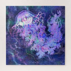 Jellyfish Puzzle - Painting Legpuzzel