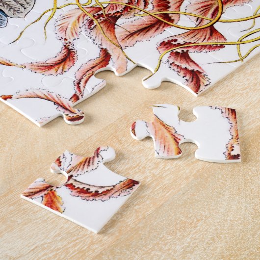 Jellyfish (Scheibenquallen) door Ernst Haeckel Legpuzzel (Zijkant)