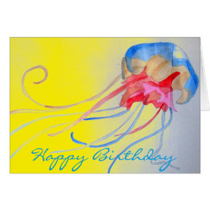 Jellyfish sea creative art birthday