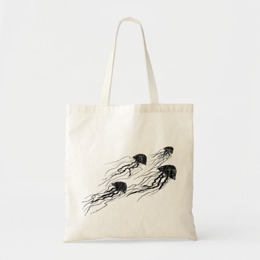 Jellyfish Silhouettes canvas tas (Voorkant)