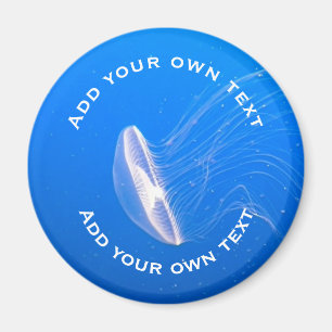 Jellyfish tentakels helderblauw Zee aangepaste tek Magneet