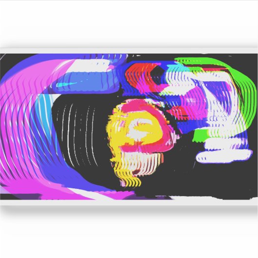 Jellyfish wave fun sticker (Voorkant)