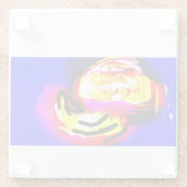 jellyfish wave glazen onderzetter (Achterkant)