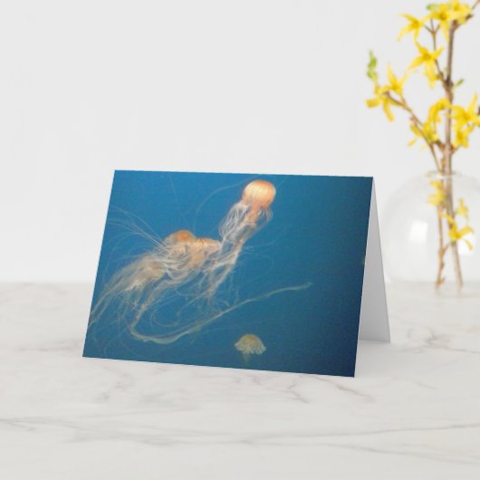 JellyFish Wenskaart Kaart (Gele Bloem)