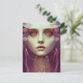Jellyfish Woman Fantasy Briefkaart (Staand voorkant)
