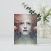 Jellyfish Woman Fantasy Briefkaart (Staand voorkant)