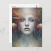 Jellyfish Woman Fantasy Briefkaart (Voorkant / Achterkant)