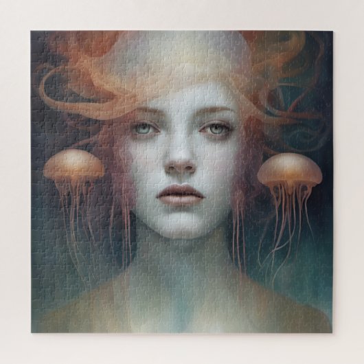 Jellyfish Woman Fantasy Legpuzzel (Verticaal)