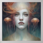 Jellyfish Woman Fantasy Poster (Voorkant)