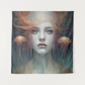 Jellyfish Woman Fantasy Wandkleed (Voorkant)