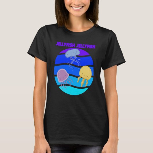Jellyfish Zee Onderwater Zeevaldieren Vis T-shirt (Voorkant)