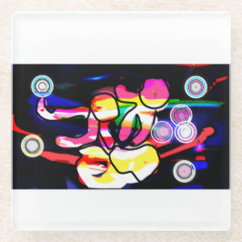 Jellyfishes jazz glazen onderzetter