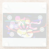 Jellyfishes jazz glazen onderzetter (Achterkant)