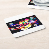 Jellyfishes jazz kartonnen onderzetters (Schuin)