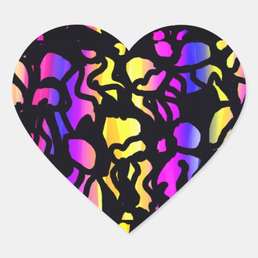 Jellyfishes style Hoesje-Mate iPhone case Luggage  Hart Sticker (Voorkant)