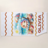 Jellyfish's Relaxation Retreat Gepersonaliseerd Strandlaken (Voorkant)