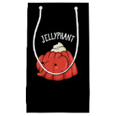 Jellyphant Funny Elephant Jelly Pun Dark BG Klein Cadeauzakje (Voorkant)
