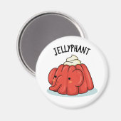 Jellyphant Funny Elephant Jelly Pun Magneet (Voorkant / Achterkant)