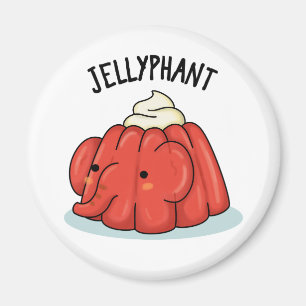 Jellyphant Funny Elephant Jelly Pun Magneet