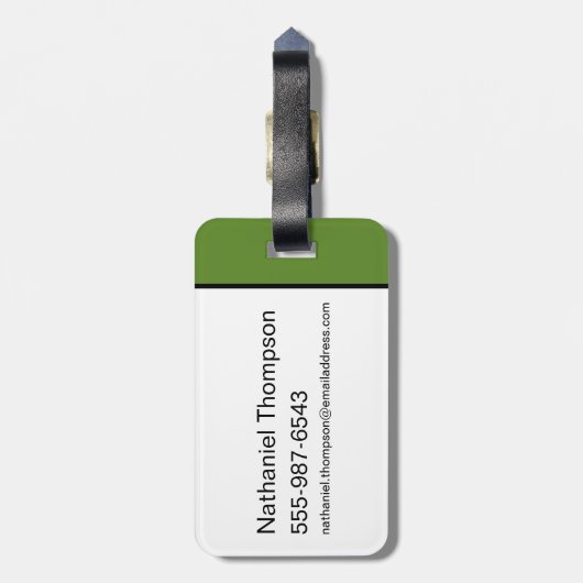 Jellystone's Ranger Smith-portret Bagagelabel (Achterkant verticaal)