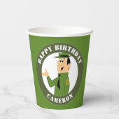 Jellystone's Ranger Smith-portret Papieren Bekers (Achterkant)