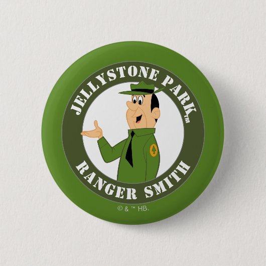 Jellystone's Ranger Smith-portret Ronde Button 5,7 Cm (Voorkant)