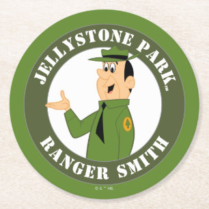 Jellystone's Ranger Smith-portret Ronde Kartonnen Onderzetter