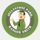 Jellystone's Ranger Smith-portret Ronde Sticker (Voorkant)