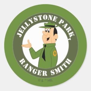 Jellystone's Ranger Smith-portret Ronde Sticker