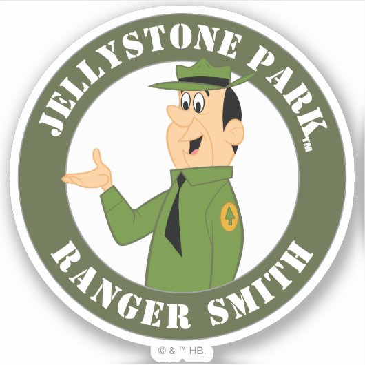 Jellystone's Ranger Smith-portret Sticker (Voorkant)