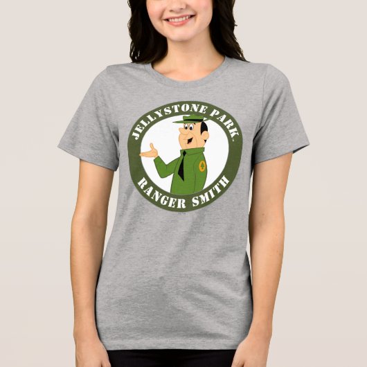 Jellystone's Ranger Smith-portret Tri-Blend Shirt (Voorkant)