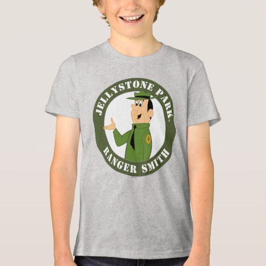 Jellystone's Ranger Smith-portret Tri-Blend Shirt (Voorkant)