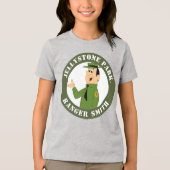 Jellystone's Ranger Smith-portret Tri-Blend Shirt (Voorkant)